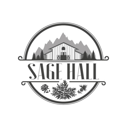 Sage Hall - Country Swing Dance & Wedding Venue Logo Design réalisé par Mararti