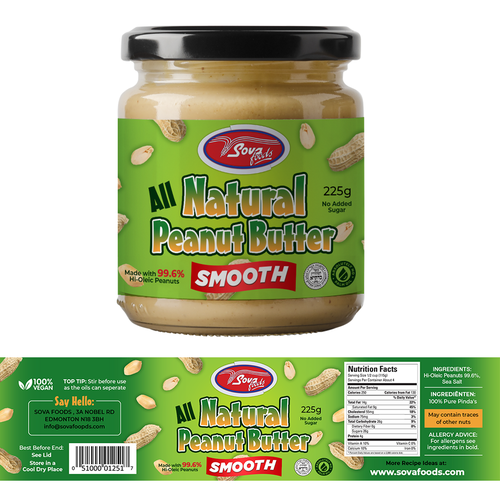 design a modern label for a New all natural peanut butter Design by TypeF Design