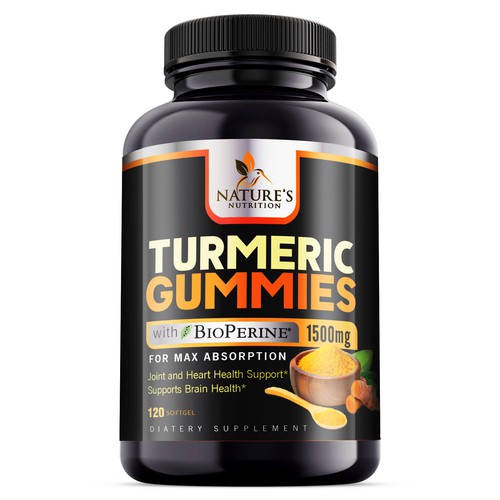 Nature's Nutrition - Needs a Colorful Turmeric Product Label Design by agooshe