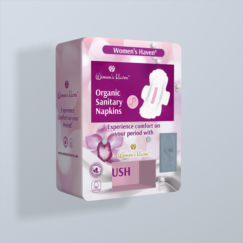 Vending Machine Signage for Feminine Product brand Design by Vitalia.m