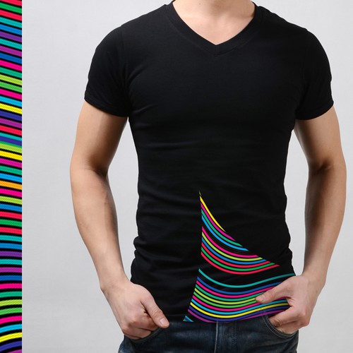 Design Line Graph T-Shirt di Ozike