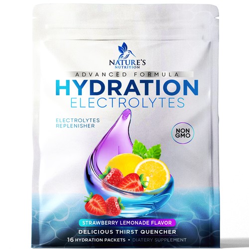 Refreshing Hydration Electrolytes Design Needed for Nature's Nutrition Design by agooshe