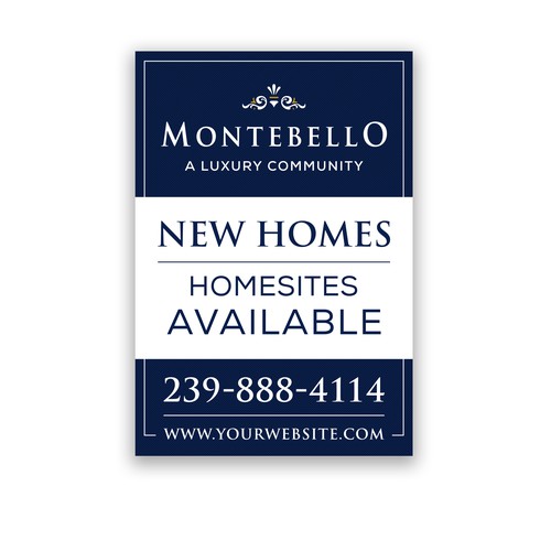 Upscale and Sophisticated New Homes for Sale - Signage Design by GraphicVersa