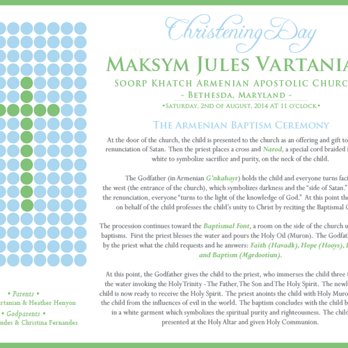 recreate a Christening flyer Design by Alex986