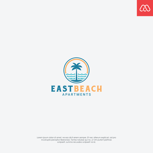 RETRO / Mid-Century - BEACHY APARTMENT LOGO - WE ALWAYS PICK A WINNER! Design by artilogo.co