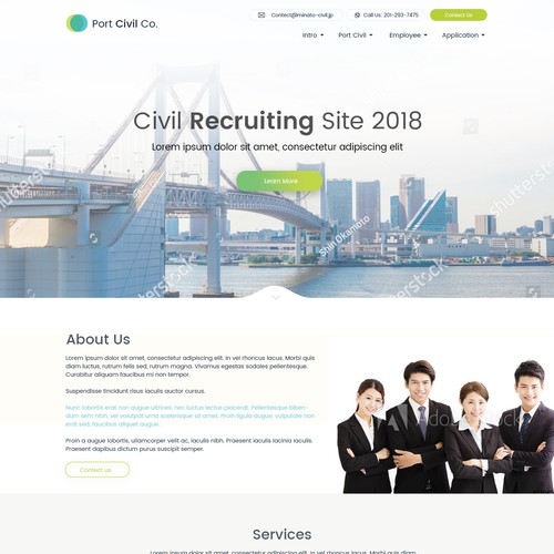 Diseño de página web propuesta en el concurso por Designs Divine ™