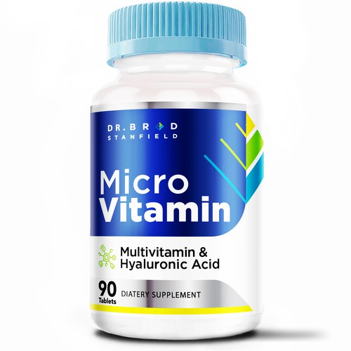 We Need a Vibrant and Scientifically-Inspired Label Design for MicroVitamin Design by agooshe