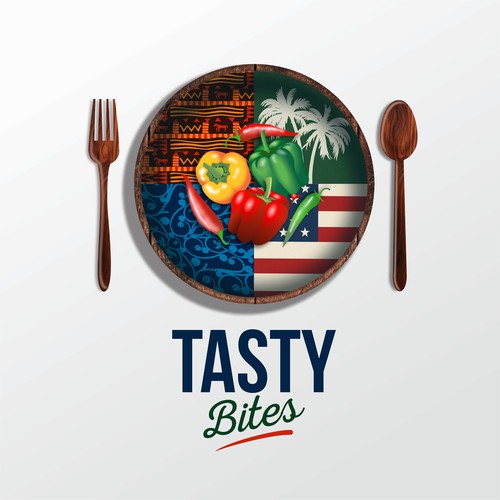 Design a Bold, Soulful Logo for Tasty Bites – Caribbean Meets Southern Comfort Design by Junebug