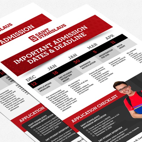 Design an eye-catching admission calendar flyer Design by Alphabet ♥