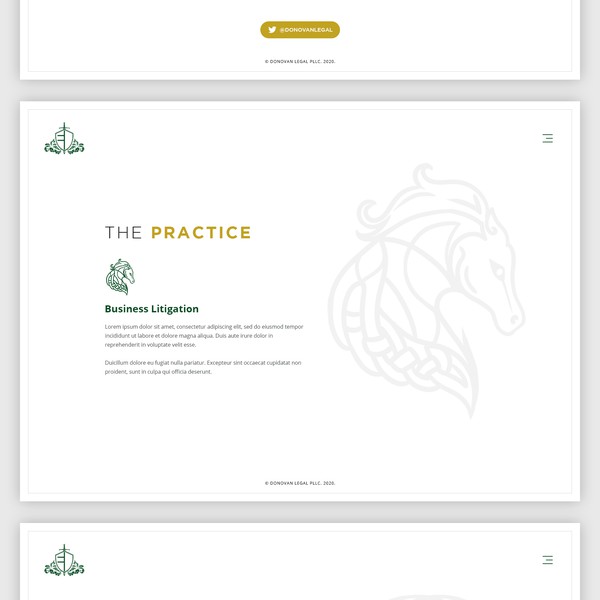 Website design for Donovan Legal