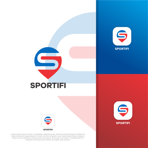 Design a sport app logo; app used for venue booking and player matching Design by Ikan Tuna