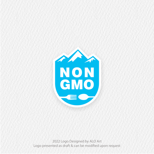 Food Packaging NON-GMO Logo Design by ALO Art