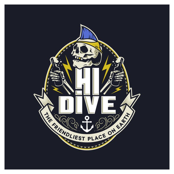 Design by NickNitro titled "HI DIVE logo"