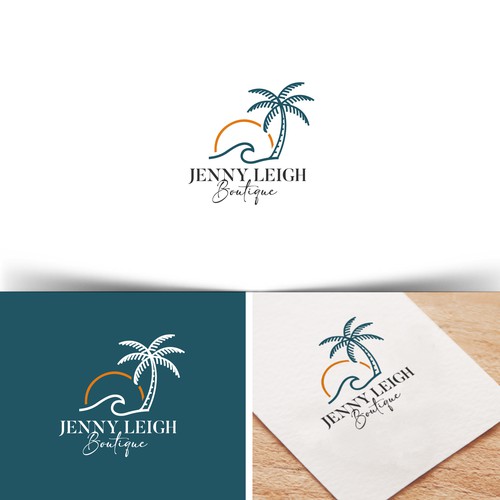 Design a standout logo with a coastal vibe for online boutique Design by Web Hub Solution