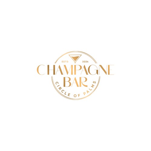 Luxury and modern Champagne Bar logo Design by TheLogo69