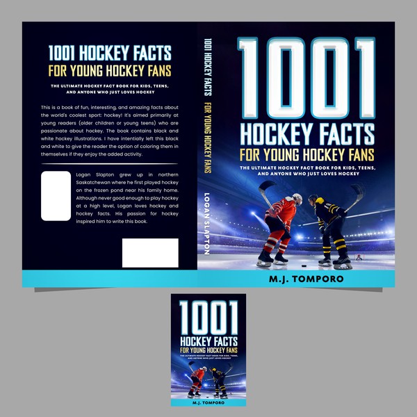 Diseño de JETARTS titulado "Hockey Fact Book for Kids & Young Teens - Book Cover Design"