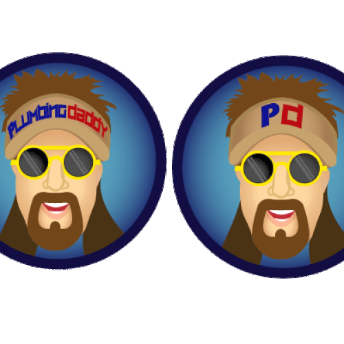 Create the next button or icon for Plumbing Daddy Ontwerp door leo.