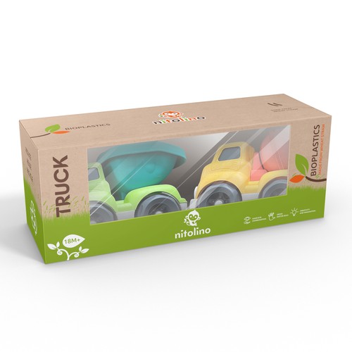 "Playful packaging design for a sustainable children toys brand" Design by Packagingholic