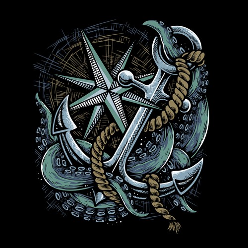 Nautical Tee Shirt Concept Design by Heartless