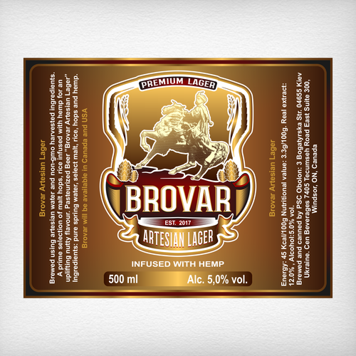 A Can of Beer infused with goodness needs a label Design by DataDesign99d