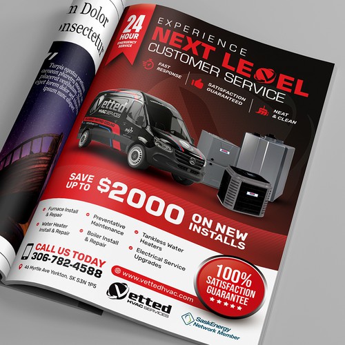 HVAC Eye Catching Magazine AD Design by Alphabet ♥