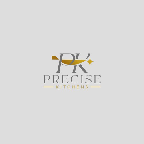 Need  logo for  kitchen cabinet business ,My  name  Precise Kitchens,  colors - dark to light Grey , some Gold, love cla Design by ACZ_designs