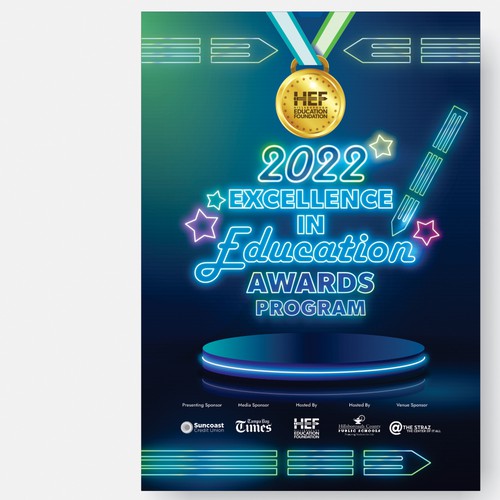 Design an event program for an award ceremony honoring teachers Design by YaaFattaah.YaaRazzaaq