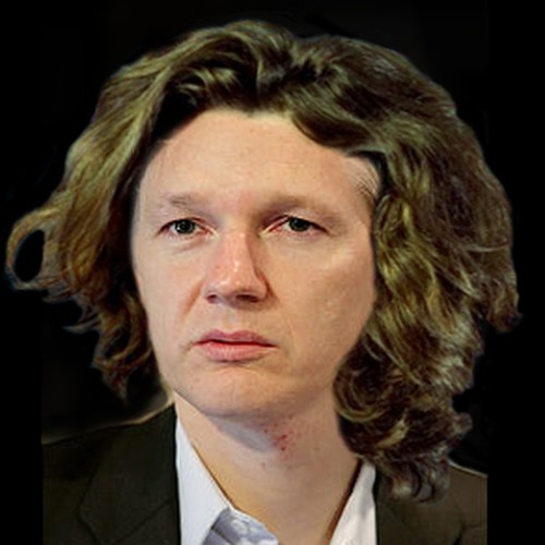 Design the next great hair style for Julian Assange (Wikileaks) Design by ceciliap