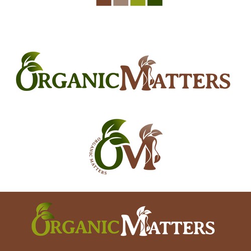 Design an organic fertilizer logo for OrganicMatters fertilizer pellets ...