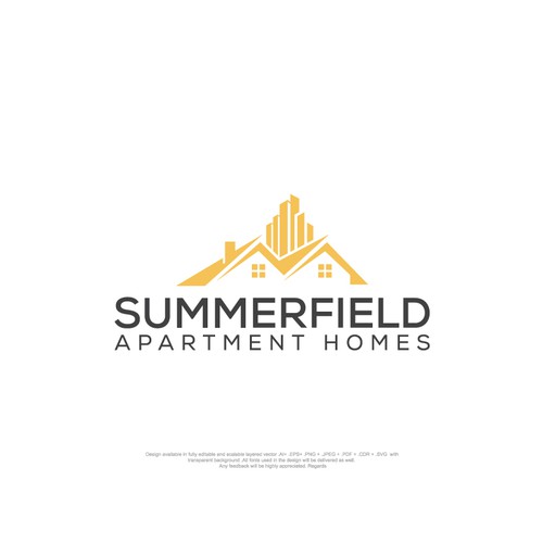 Modern RE branding for apartment community. Design by sthirteen