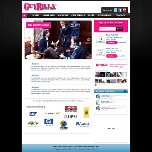 Website Layout - GuyRilla Marketing Group Diseño de Vinayakmultimedia