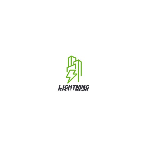 Cool logo using a lightning bolt for commercial maintenance/cleaning company. Design by Khairuzan Dwijayanto