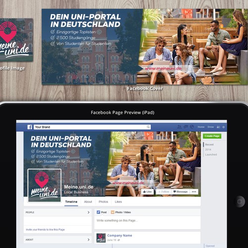 Awesome Facebook Cover for Student Platform Design by NelSur