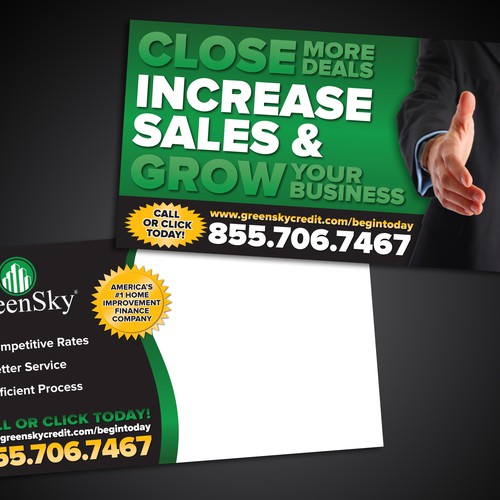 Create an impactful direct mail postcard for GreenSky Credit Design by BTCreative