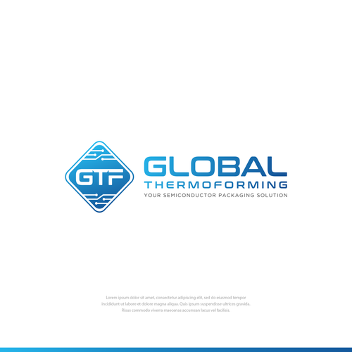 GTF Semiconductor packaging logo Design by dimilif