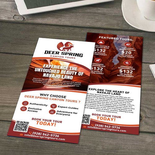 Designs | Design the Face of Adventure: Rack Card for Slot Canyon Tours ...