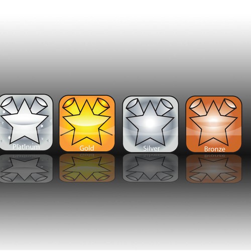 Subscription Level Icons (i.e. Bronze, Silver, Gold, Platinum) Design by mlholt87