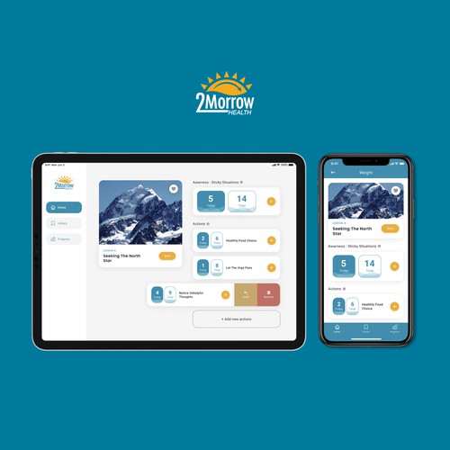Design a refreshed look for a successful and established behavioral health app platform Design by Ifann