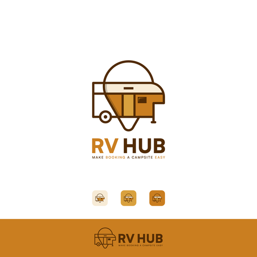 RV Hub, a campsite booking company Design by MrBaba