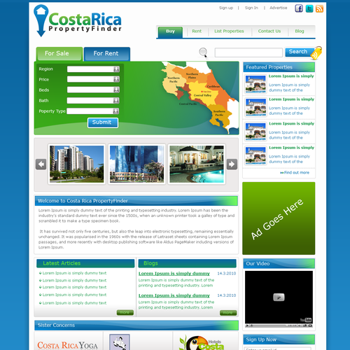 Property Finder Site - WP Home Page Design - Experts Wanted! Design by Pinku