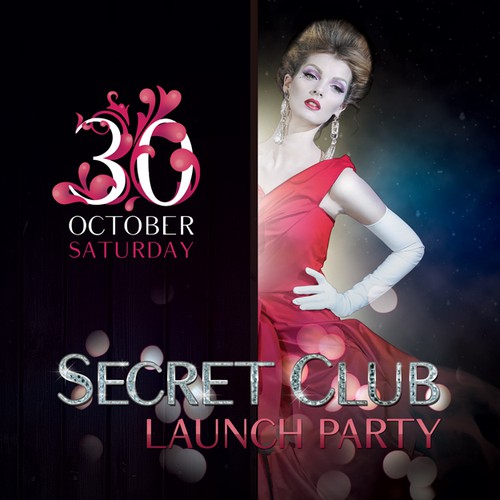 Exclusive Secret VIP Launch Party Poster/Flyer Diseño de yuliusstar