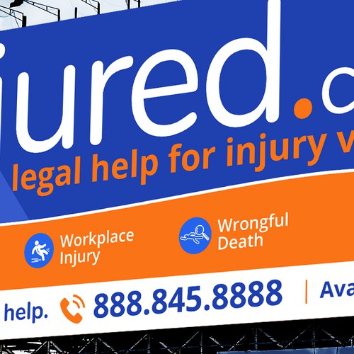 Injured.com Billboard Poster Design Design by GrApHiC cReAtIoN™