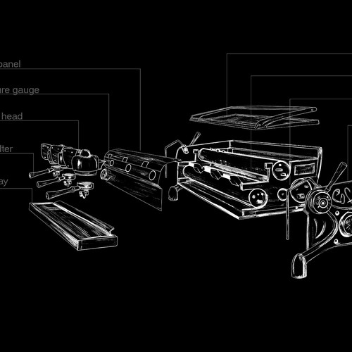 Professional Espresso Coffee Machine Horn Paper Stock Illustration  2288596625