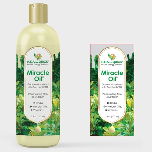 Label for Miracle Oil Design by emmafoo