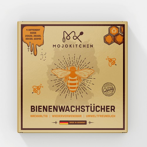 Modern Packaging for Beewax Wraps Made in Germany Design by Mahiofficial™