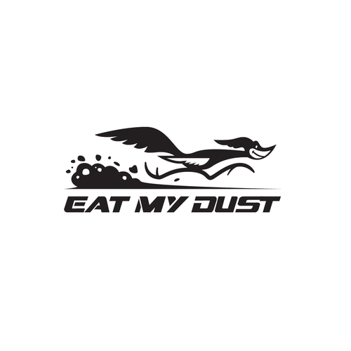 Running is Funning! Eat My Dust, a brand promoting the joy of running Design by banyustudio