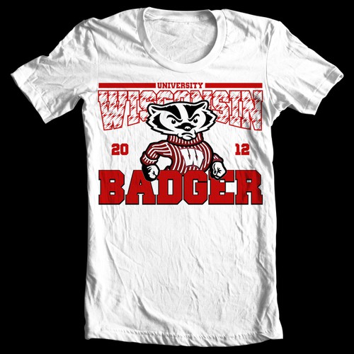 Wisconsin Badgers Tshirt Design デザイン by Rizki Salsa Wibiksana