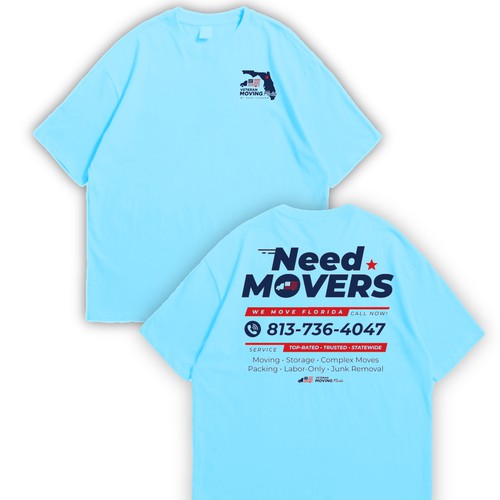 Bold, Professional T-Shirt Design for Veteran-Owned Moving Company (VMF Movers) Design by annisacreative
