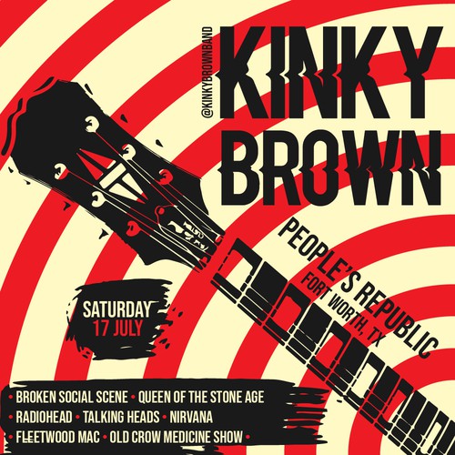 Flyer for cover band gig Design by El Vikingo Digital