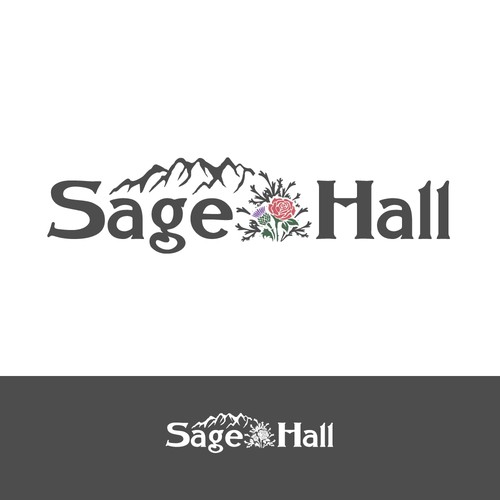 Sage Hall - Country Swing Dance & Wedding Venue Logo Design réalisé par BrainstormingDsg